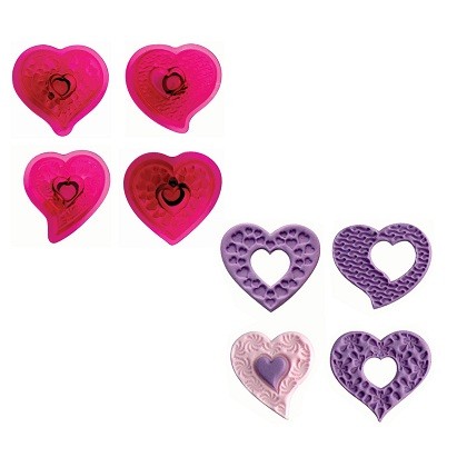 Fantasy Heart Cutter 4Pcs Set Plastic