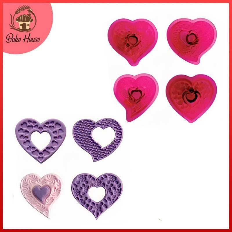 Fantasy Heart Cutter 4Pcs Set Plastic