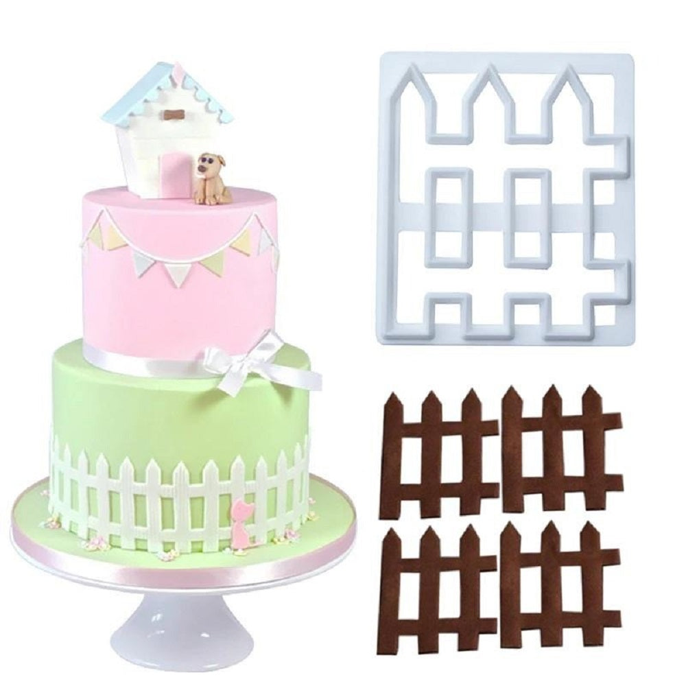 Fence Cake Fondant Cutter Plastic
