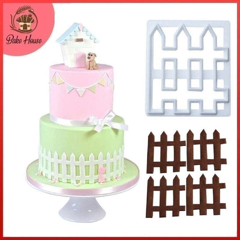 Fence Cake Fondant Cutter Plastic