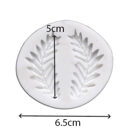 Fern Leaf Silicone Fondant & Chocolate Mold 2 Cavity