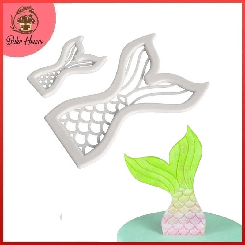 Fish Tail Fondant & Cookie Cutter 2Pcs Set Plastic