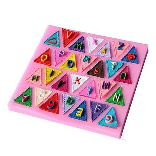 Flag With Alphabet A TO Z Silicone Fondant & Chocolate Mold