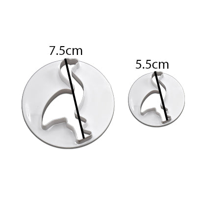 Flamingo Cookie & Fondant Cutter 2Pcs Set Plastic