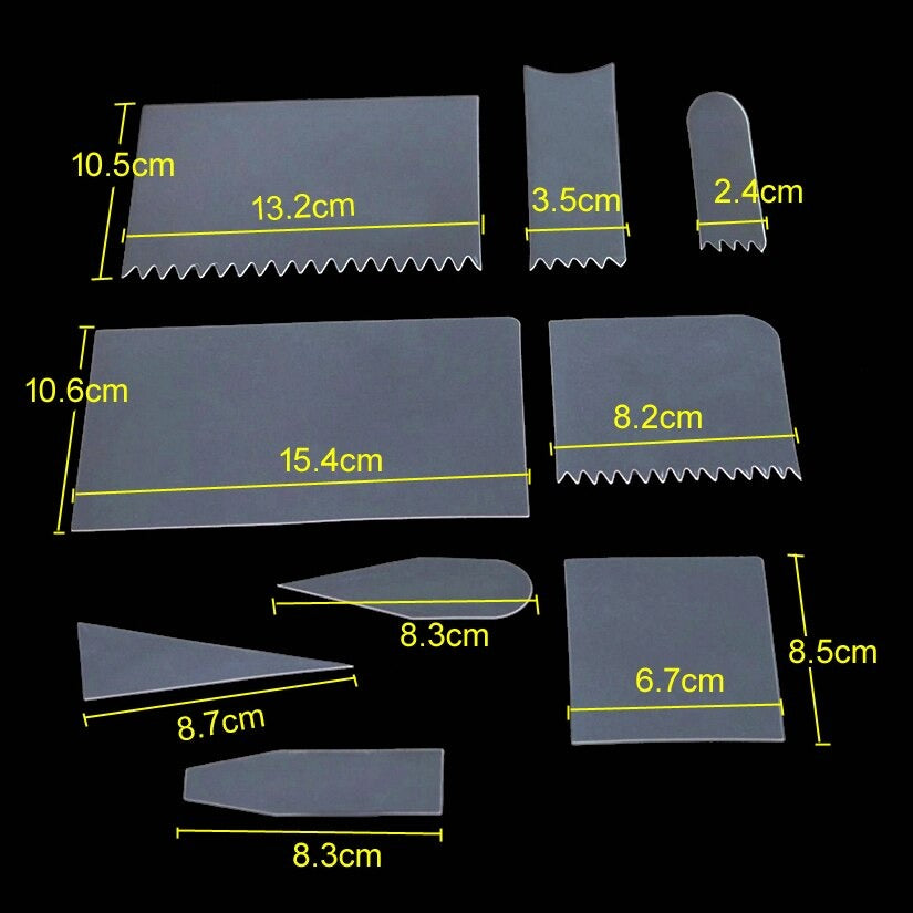 Flexible Smoother 9Pcs Set Plastic