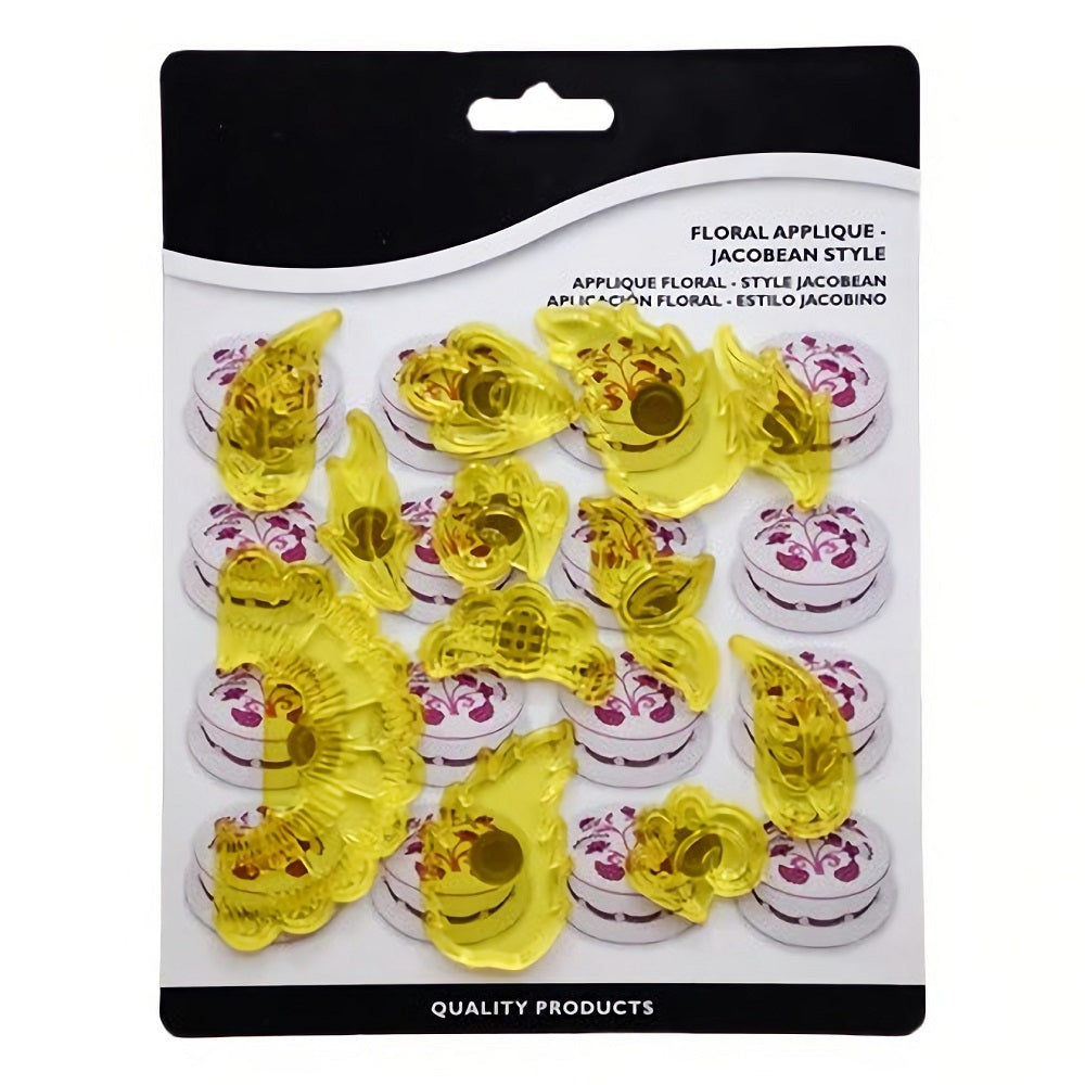 Floral Applique Fondant Cutter 11Pcs Set Plastic