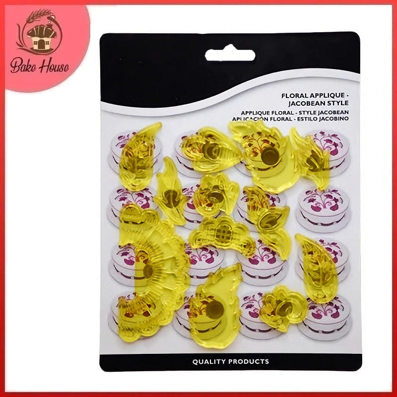 Floral Applique Fondant Cutter 11Pcs Set Plastic