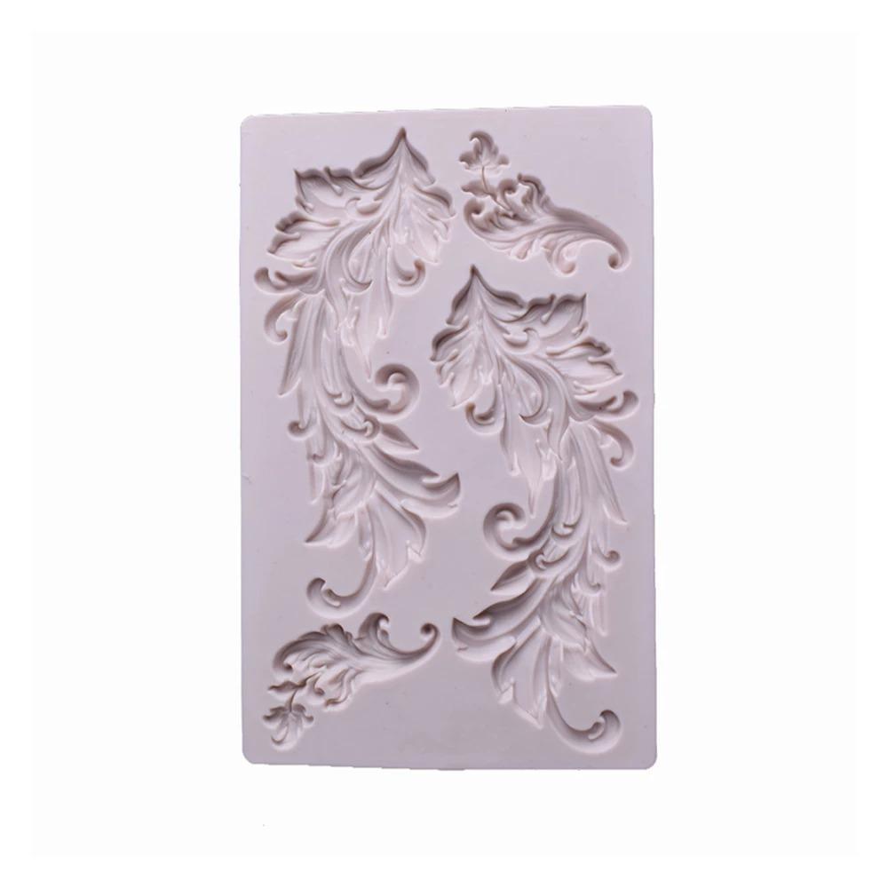 Floral Embroider Silicone Fondant Cake Border Mold
