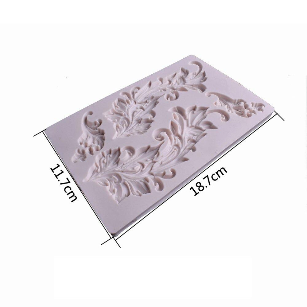 Floral Embroider Silicone Fondant Cake Border Mold