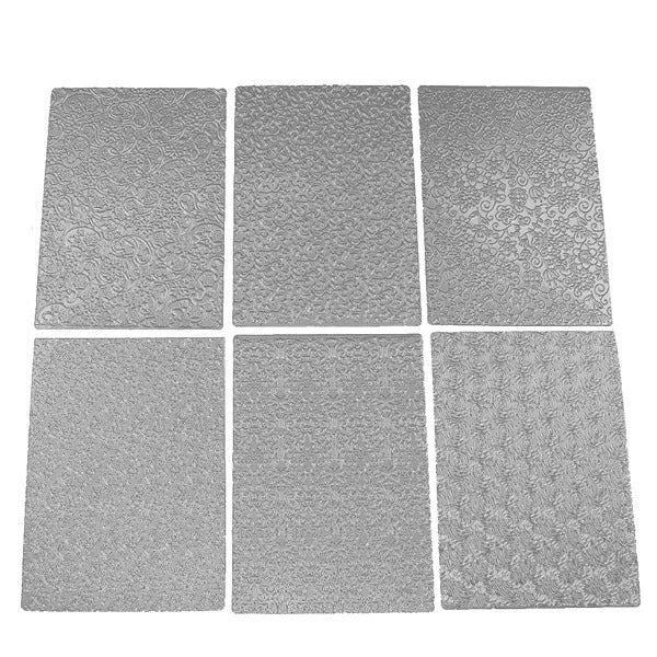 Floral Texture Sheet Plastic 6Pcs Set