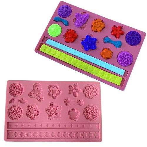 Floret Totem Silicone Fondant & Gumpaste Mold Sheet