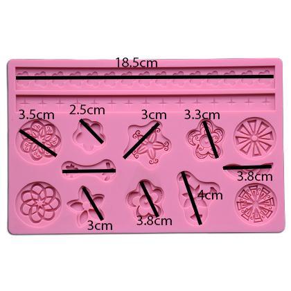 Floret Totem Silicone Fondant & Gumpaste Mold Sheet