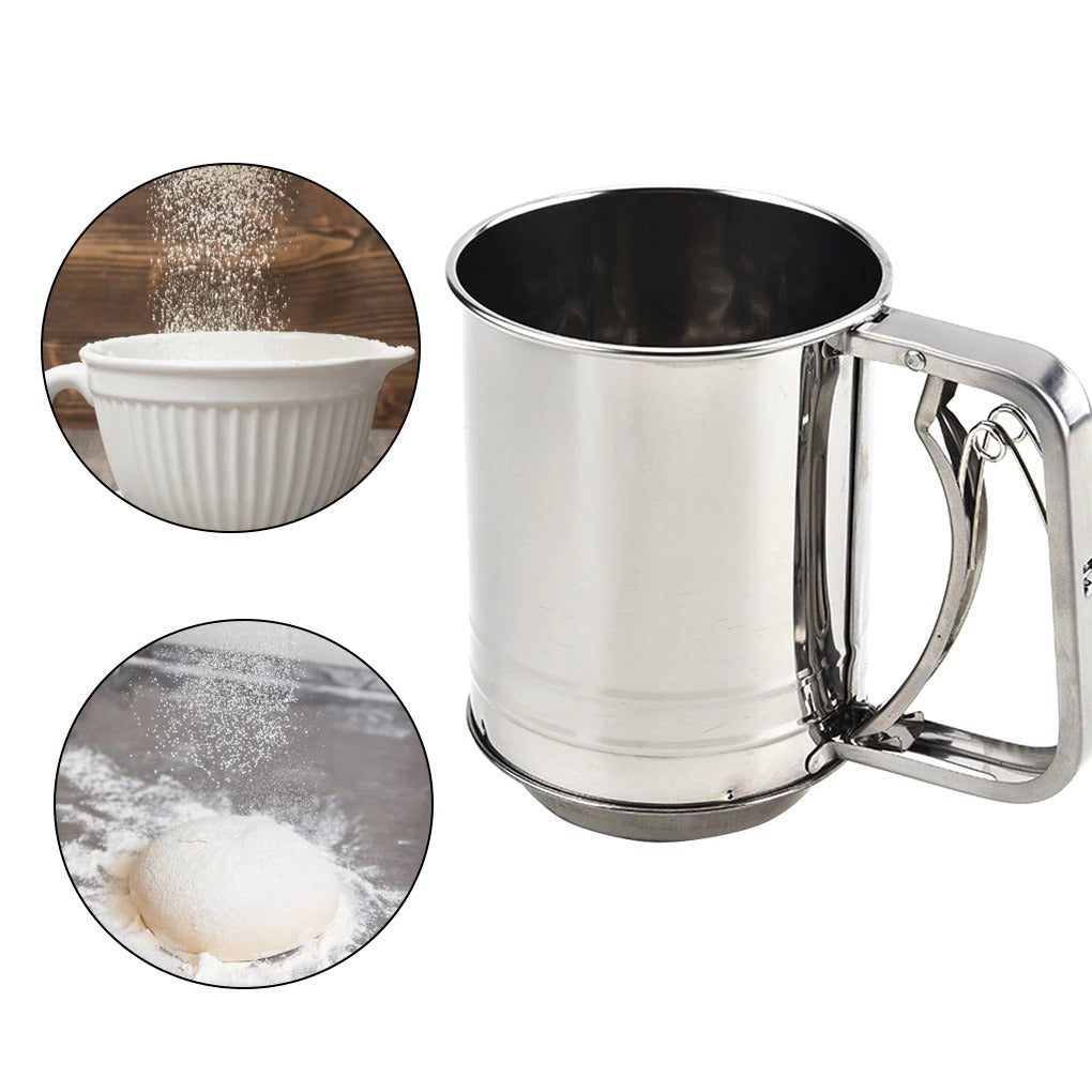 Flour Sifter Stainless Steel Medium