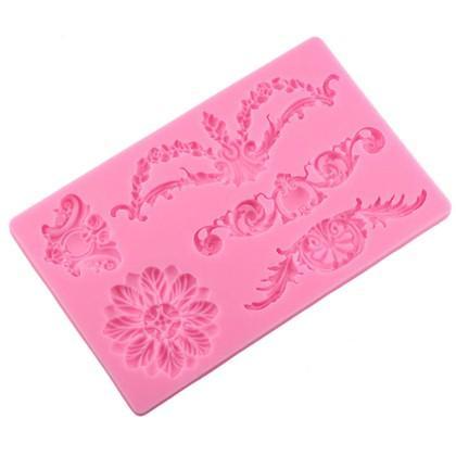 Flower Border Silicone Fondant Cake Mold Big