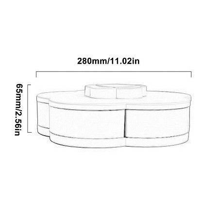 Flower Candy Box Serving Rotating Tray Plastic