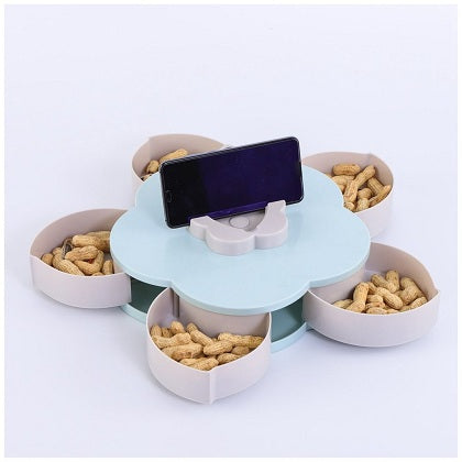 Flower Candy Box Serving Rotating Tray Plastic