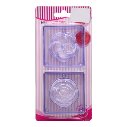 Flower Chocolate Mold Acrylic 2Pcs Set