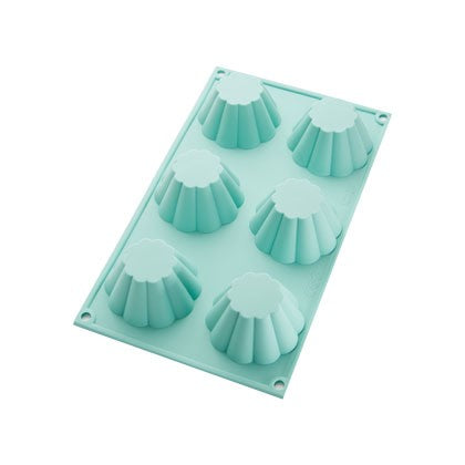 Flower Cupcake Baking Tray 6 Cavity Silicone
