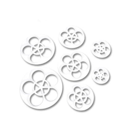 Flower Fondant Cutter Plastic 7Pcs Set