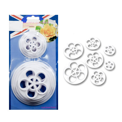 Flower Fondant Cutter Plastic 7Pcs Set