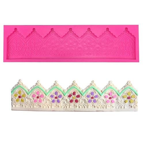 Flower Lace Cake Border Silicone Fondant Mold