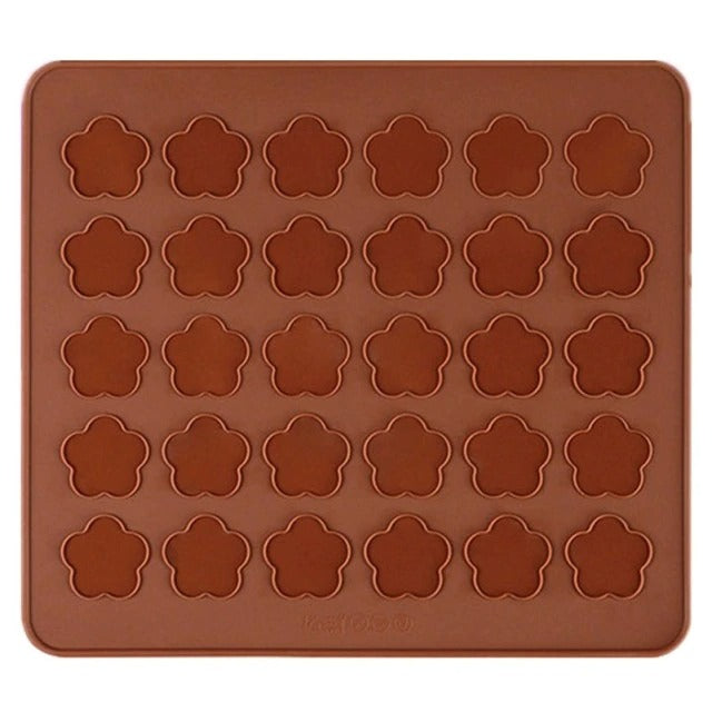 Flower Shape Macaroon Mat Silicone 30 Cavity