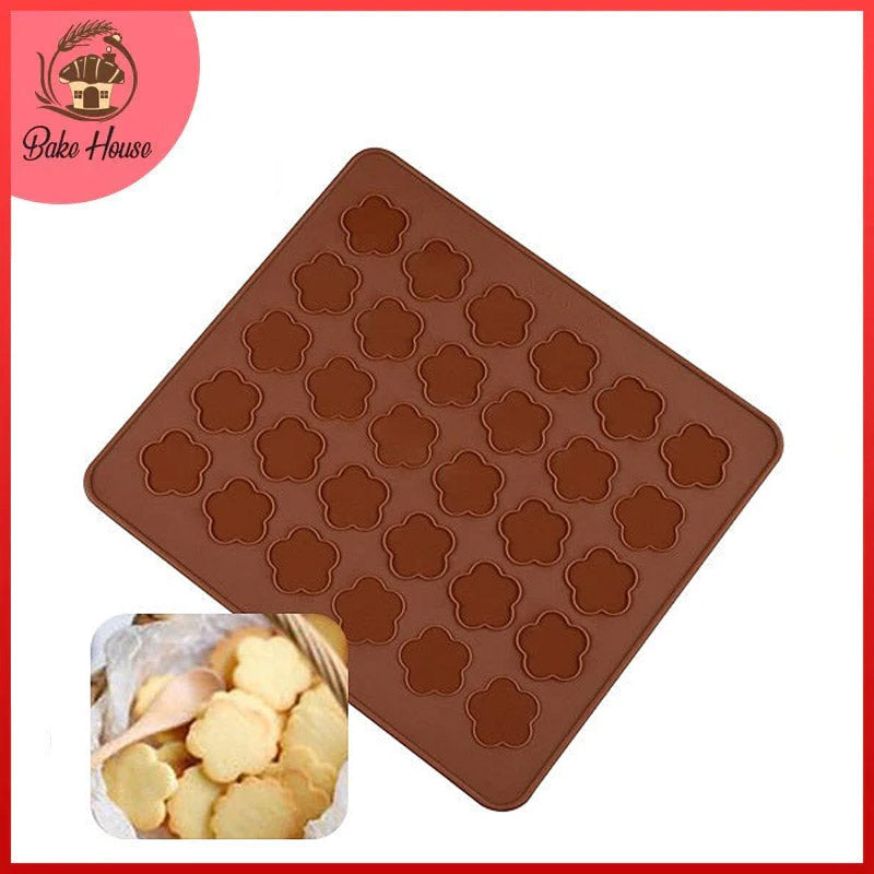 Flower Shape Macaroon Mat Silicone 30 Cavity