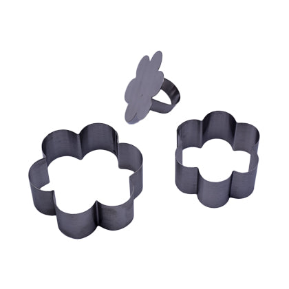 Flower Shape Mousse Mold Stainless Steel 3Pcs Set