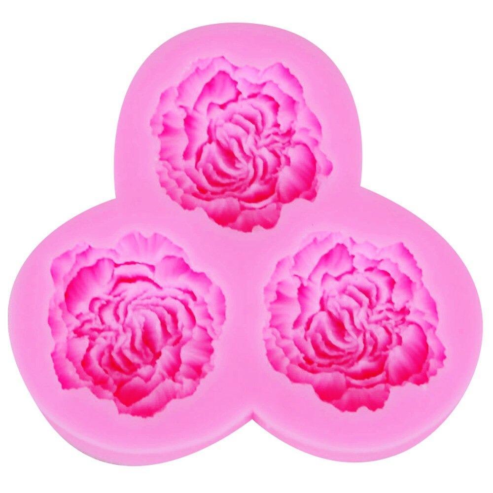 Flower Silicone Fondant & Chocolate Mold 3 Cavity
