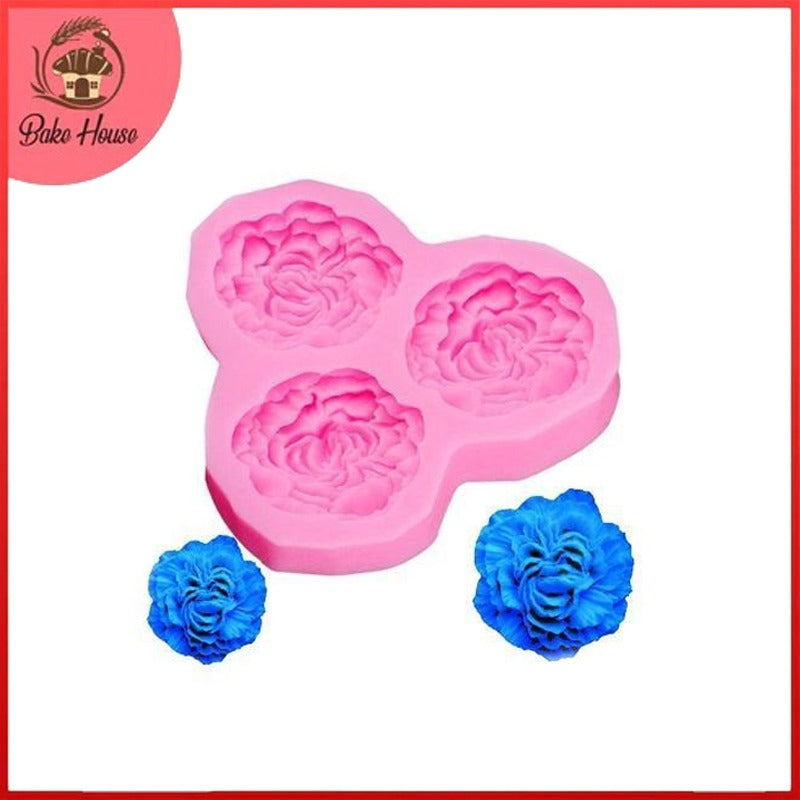 Flower Silicone Fondant & Chocolate Mold 3 Cavity