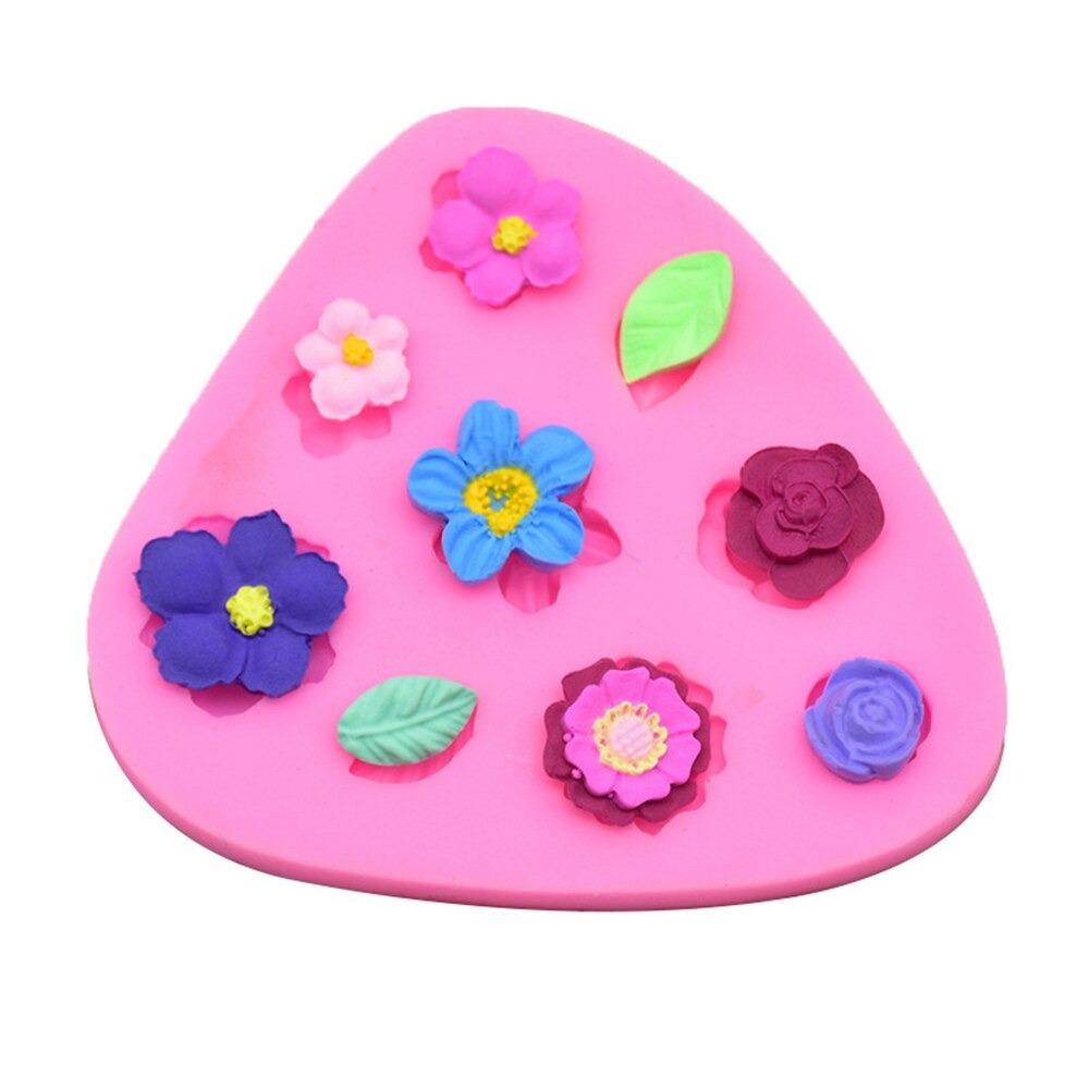 Flowers Silicone Fondant & Chocolate Mold 9 Cavity