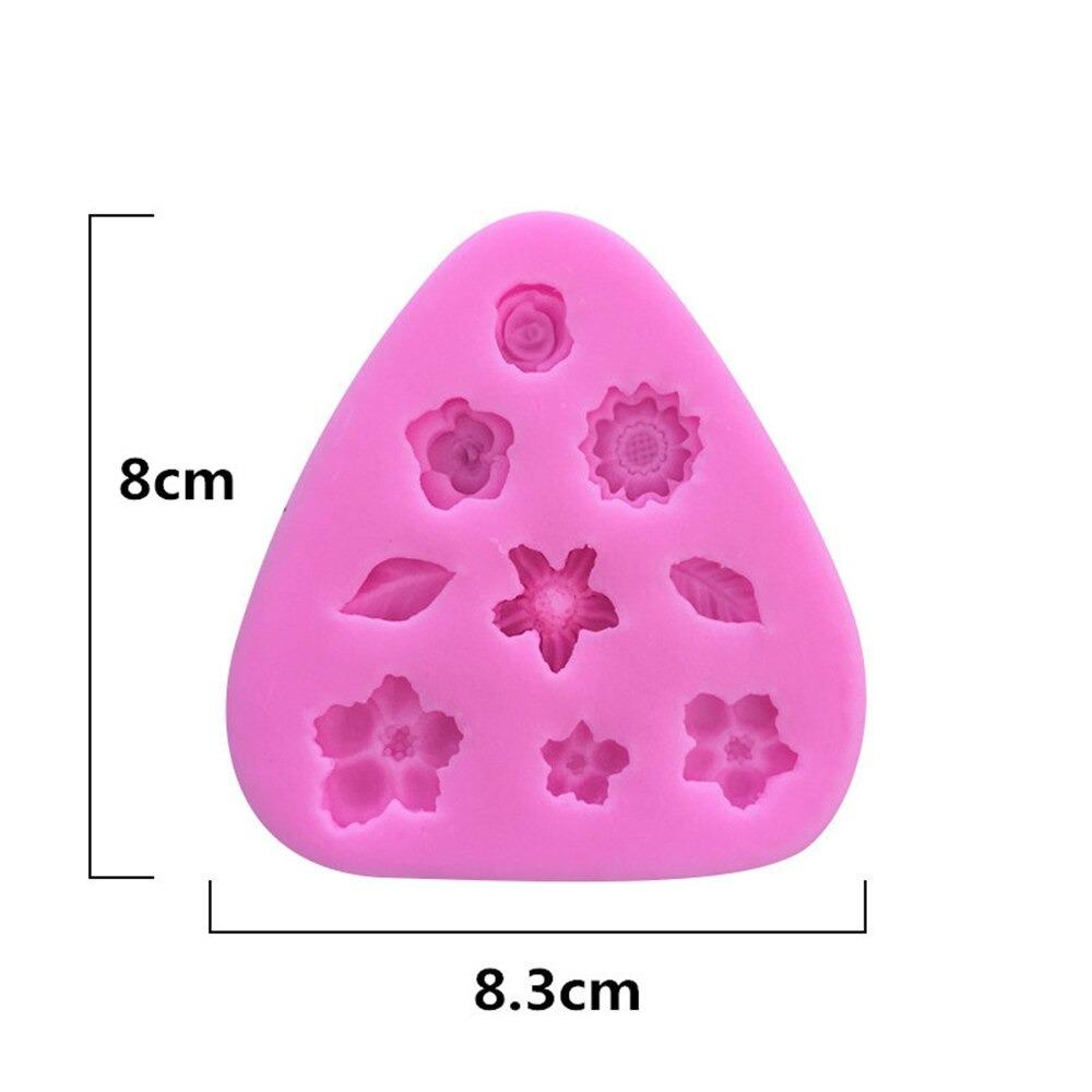 Flowers Silicone Fondant & Chocolate Mold 9 Cavity