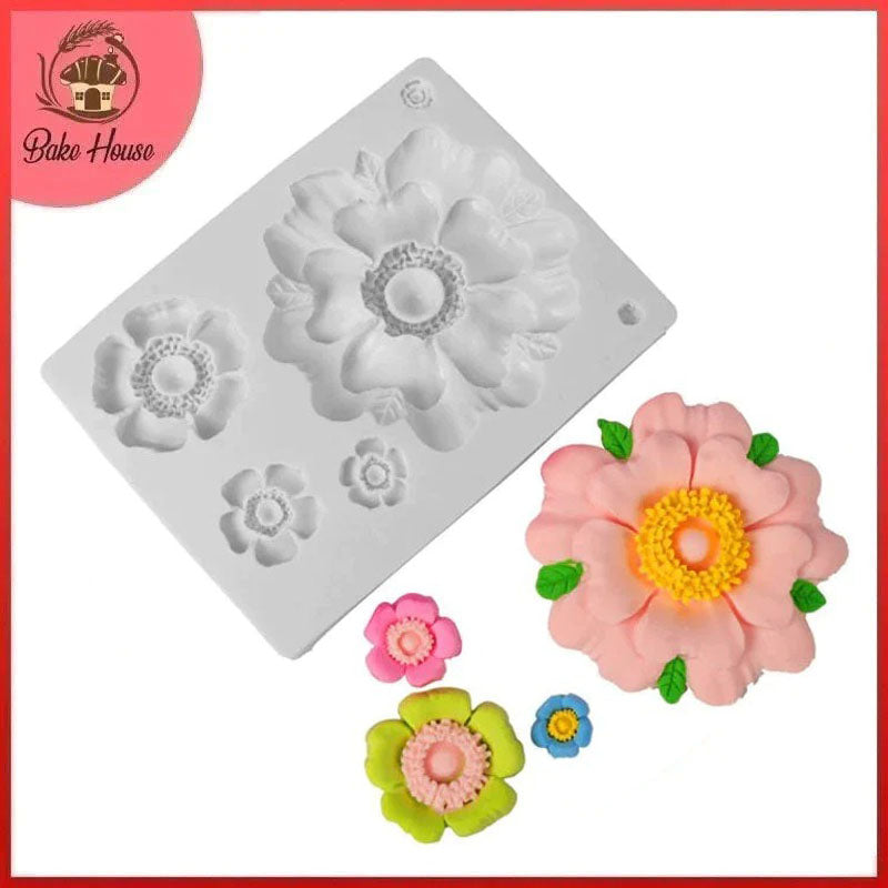 Flowers Silicone Fondant Mold 6 Cavity