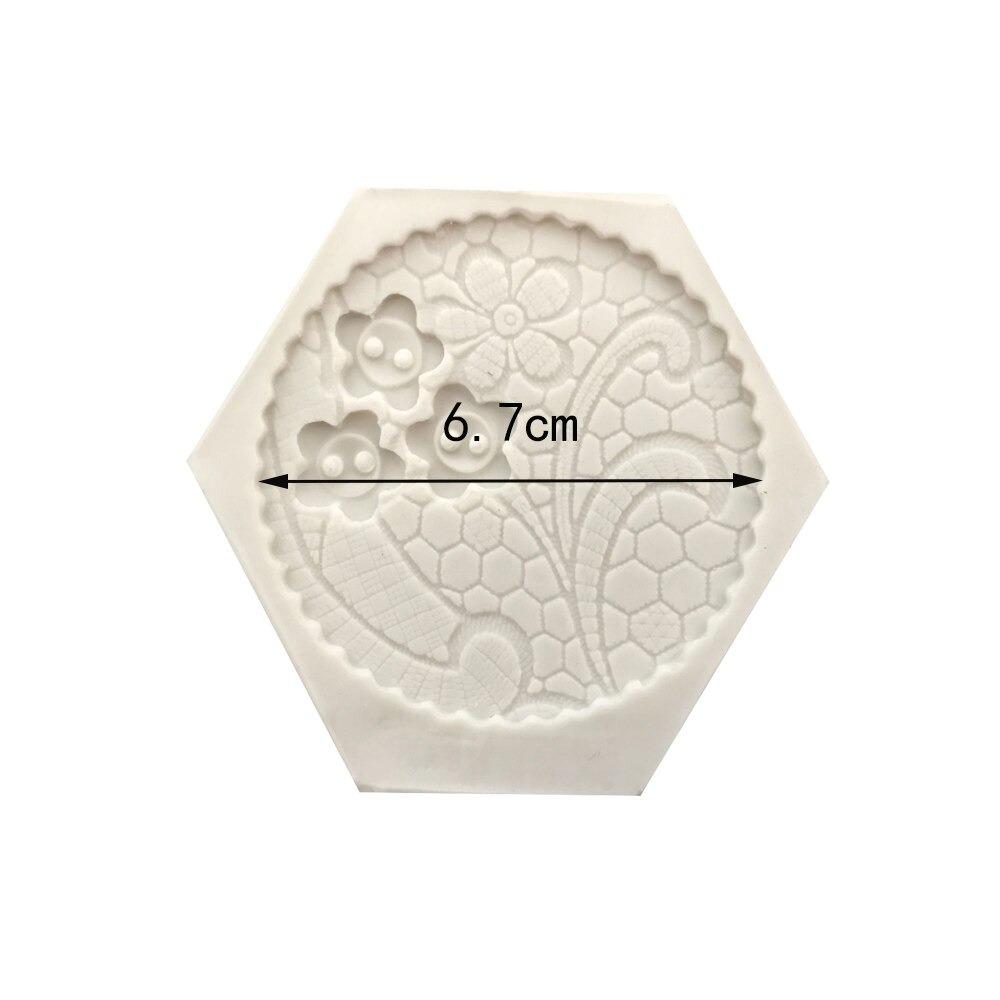 Flowers Silicone Fondant Mold Round