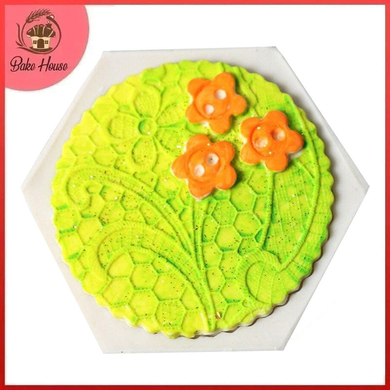 Flowers Silicone Fondant Mold Round