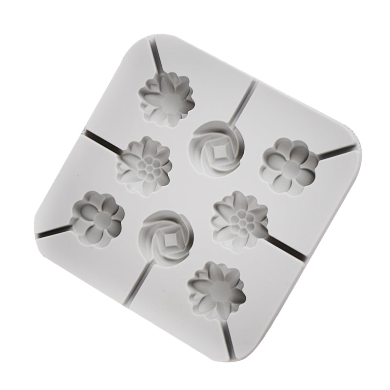 Flowers Silicone Lollipop Mold 8 Cavity