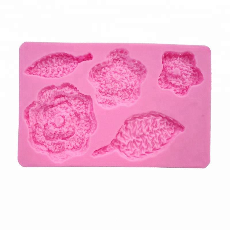 Flowers With Leaves Silicone Fondant & Chocolate Mold