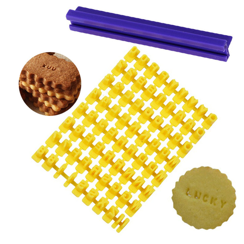 Fondant Alphabet SMS Embosser Cutter Set Plastic