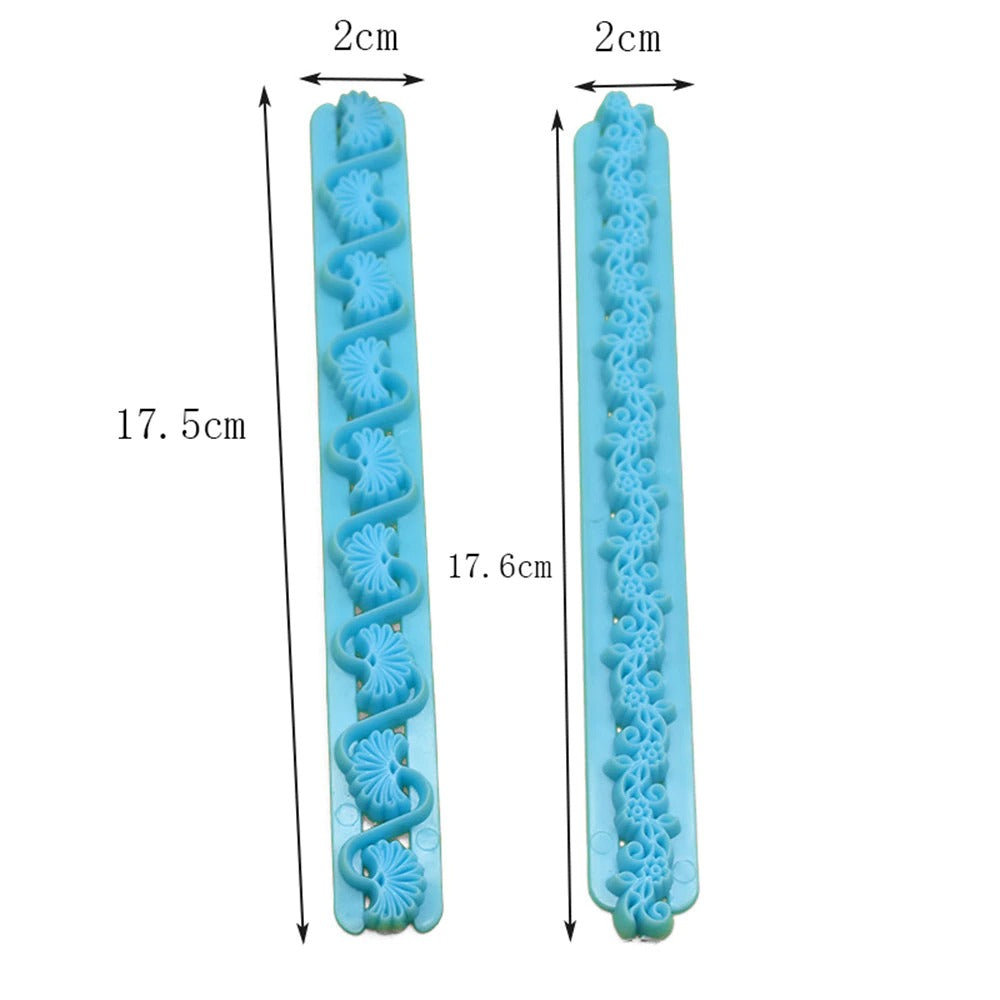 Fondant Cake Border Cutter 2Pcs Set (Design 2)