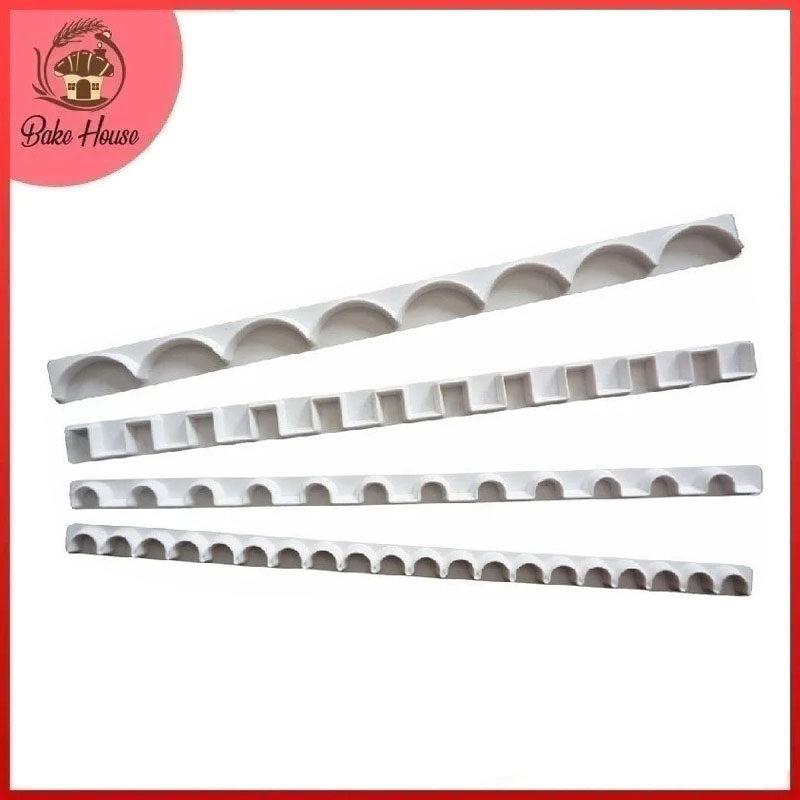 Fondant Cake Border Cutter Plastic 4Pcs Set