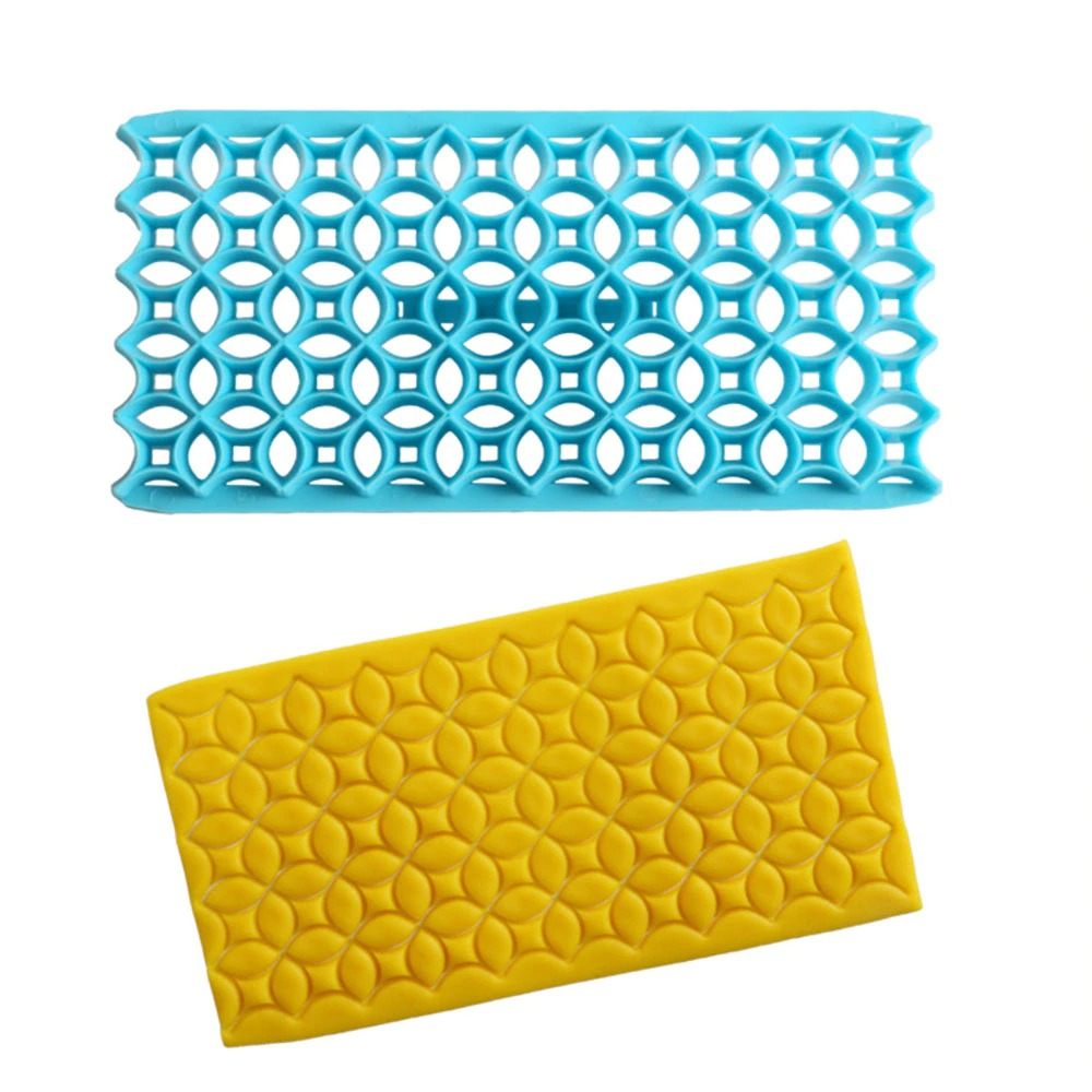 Round & Square Pattern Plastic Fondant & Cake Embosser