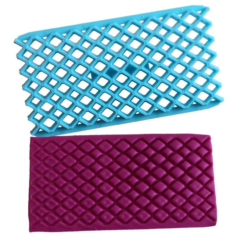 Small & Big Diamond Texture Plastic Fondant & Cake Embosser