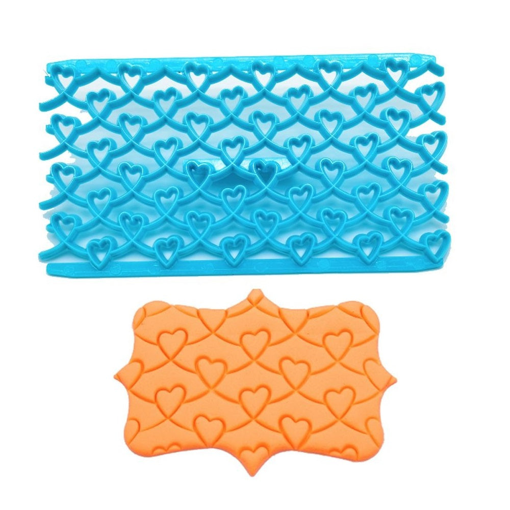 Heart pattern Plastic Fondant And Cake Embosser
