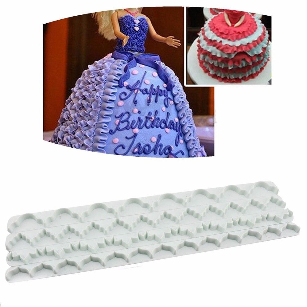 Fondant Cake Lace Border Cutter 4Pcs Set
