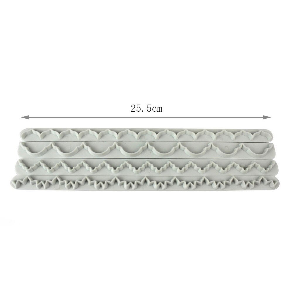 Fondant Cake Lace Border Cutter 4Pcs Set