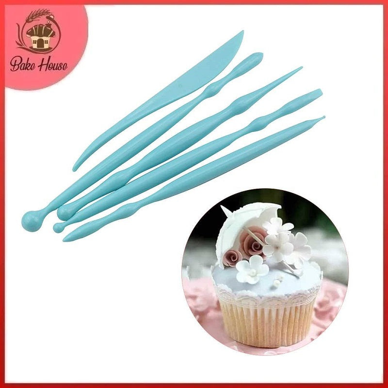 Fondant Flower Modeling Tools 5Pcs Set Plastic