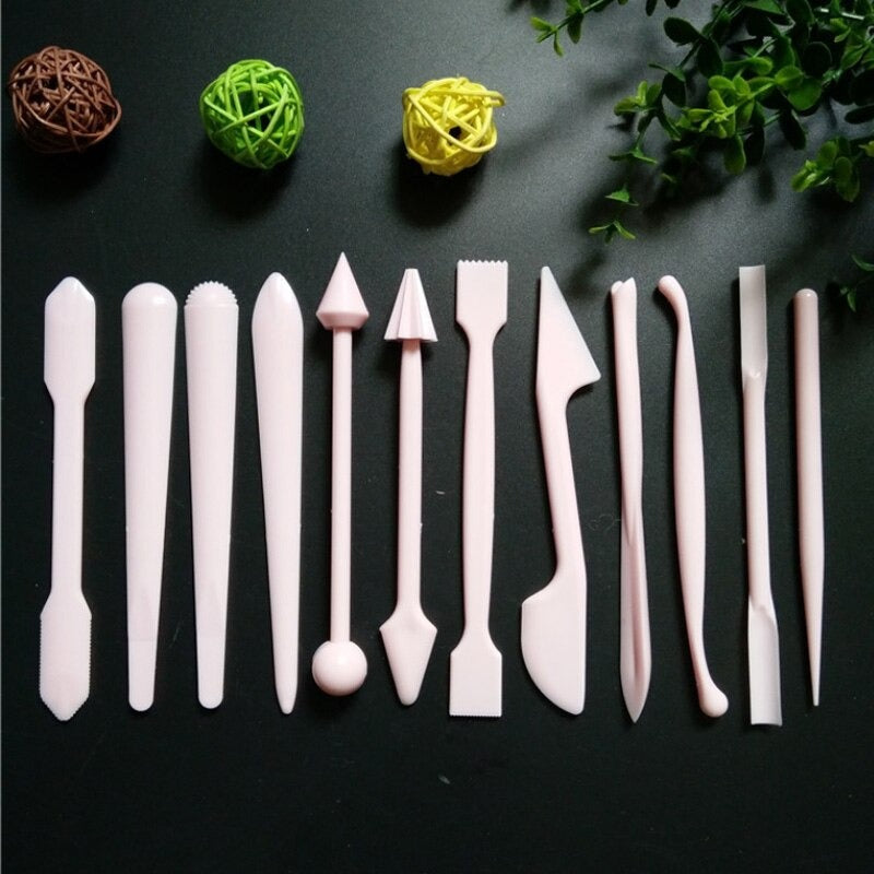 Fondant Modeling Tool 12Pcs Set Plastic