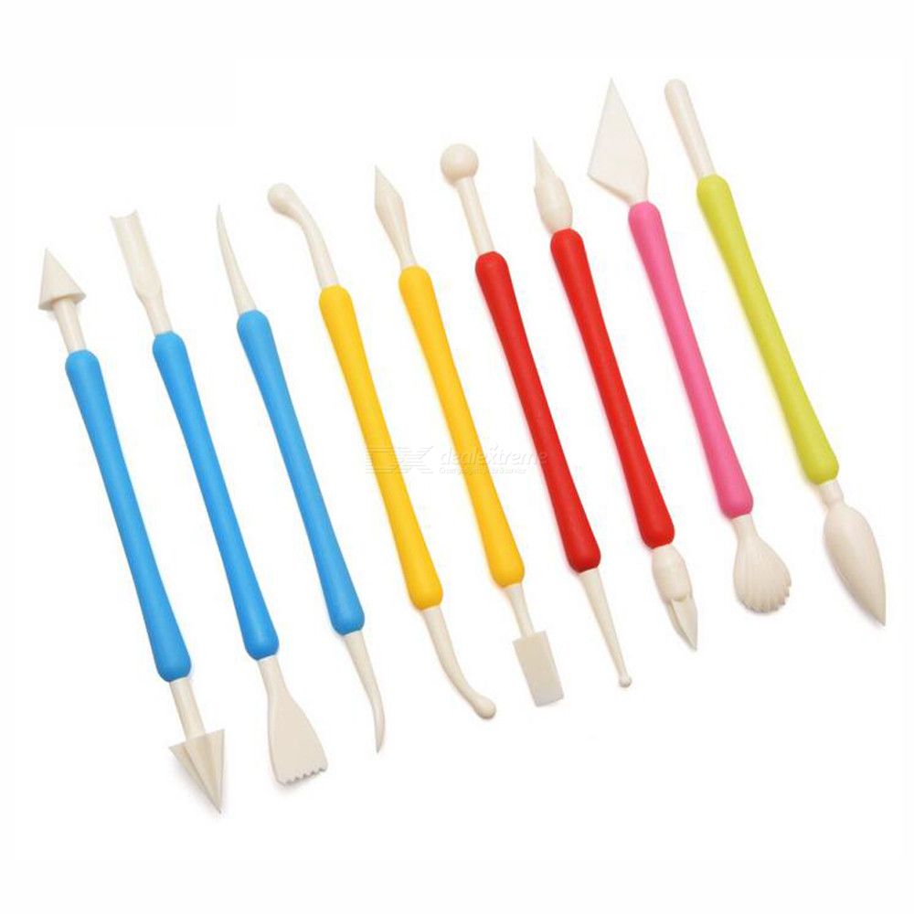 Fondant Modeling Tools 9Pcs Set Colorful