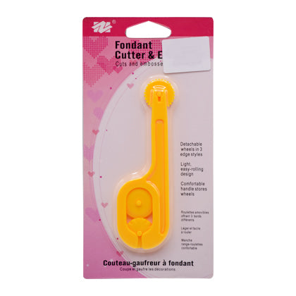 Fondant Wheel Cutter Embosser Plastic