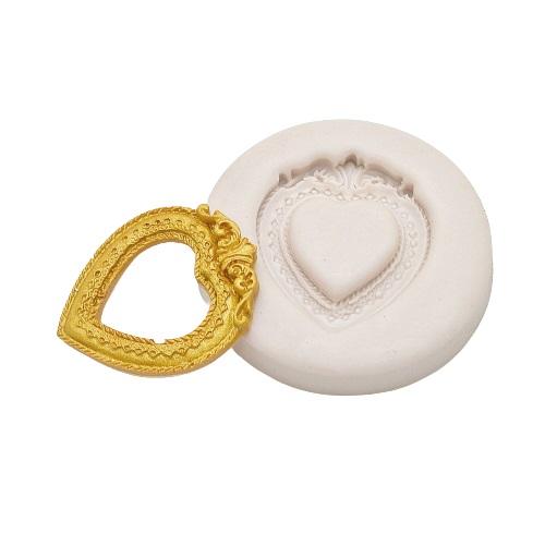 Frame Heart Silicone Fondant & Chocolate Mold